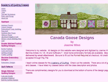 Tablet Screenshot of canadagoosedesigns.com